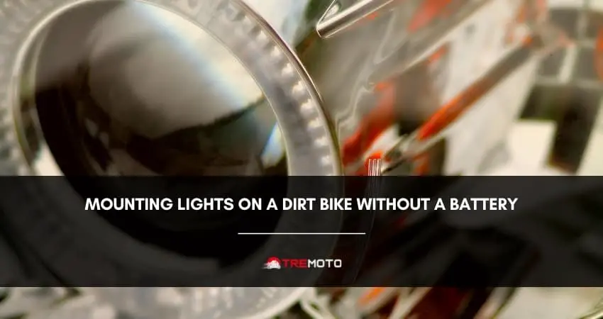 Mounting lights on a dirt bike without a battery