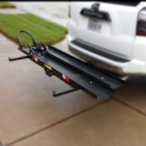 Goplus 600 LBS Motorcycle Carrier Dirt Bike Rack Hitch Mount Hauler Heavy Duty with Loading Ramp