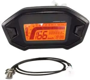 SAMDO 6 Gear Universal Motorcycle Speedometer Tachometer Digital Odometer